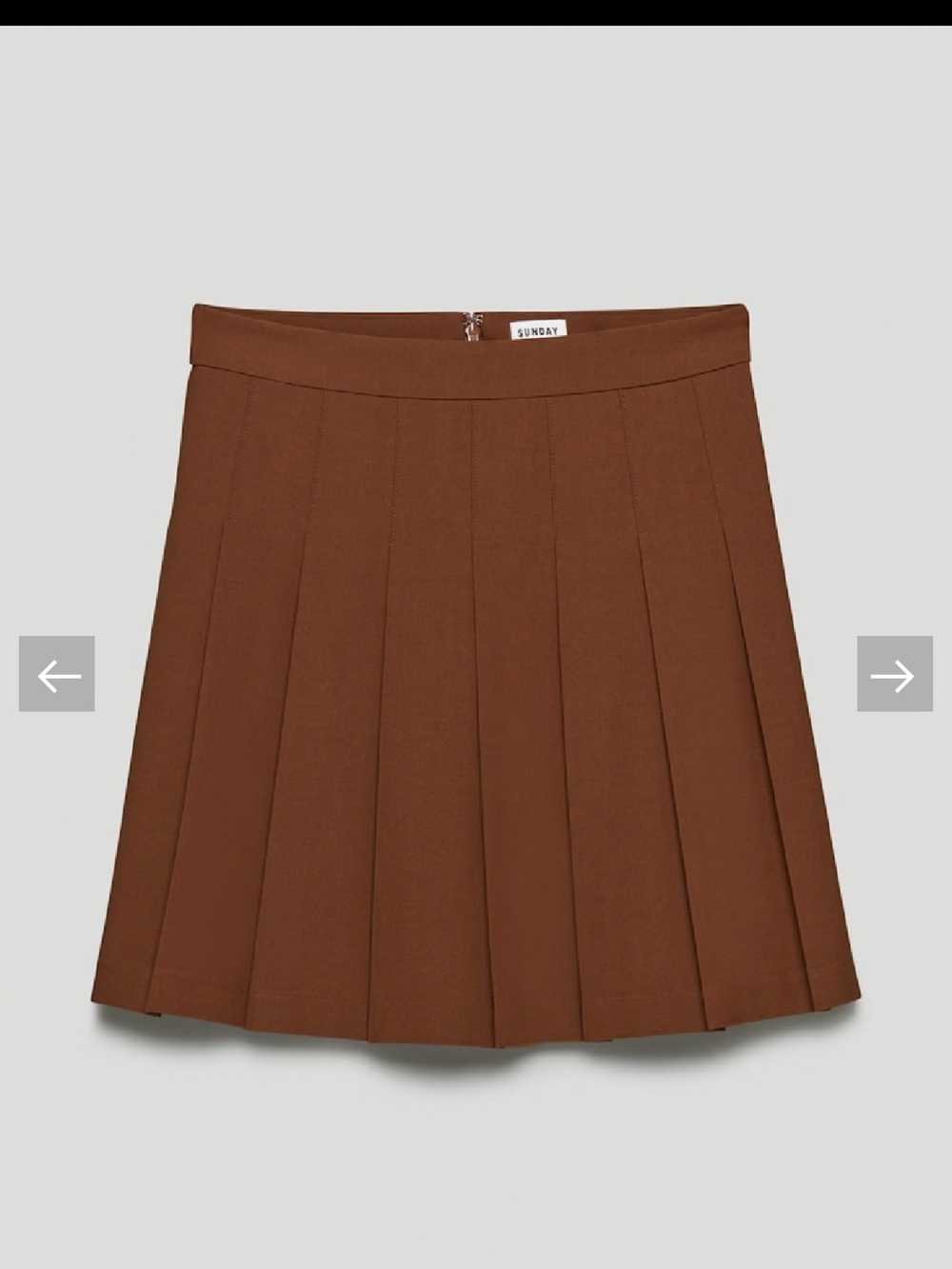 Sunday best Brown Pleated Mini Skirt